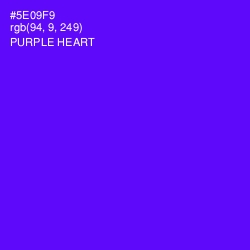 #5E09F9 - Purple Heart Color Image